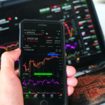 stock market technical chart on mobile