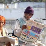 old couple reading