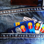 Credit cards, Denim, Jeans image